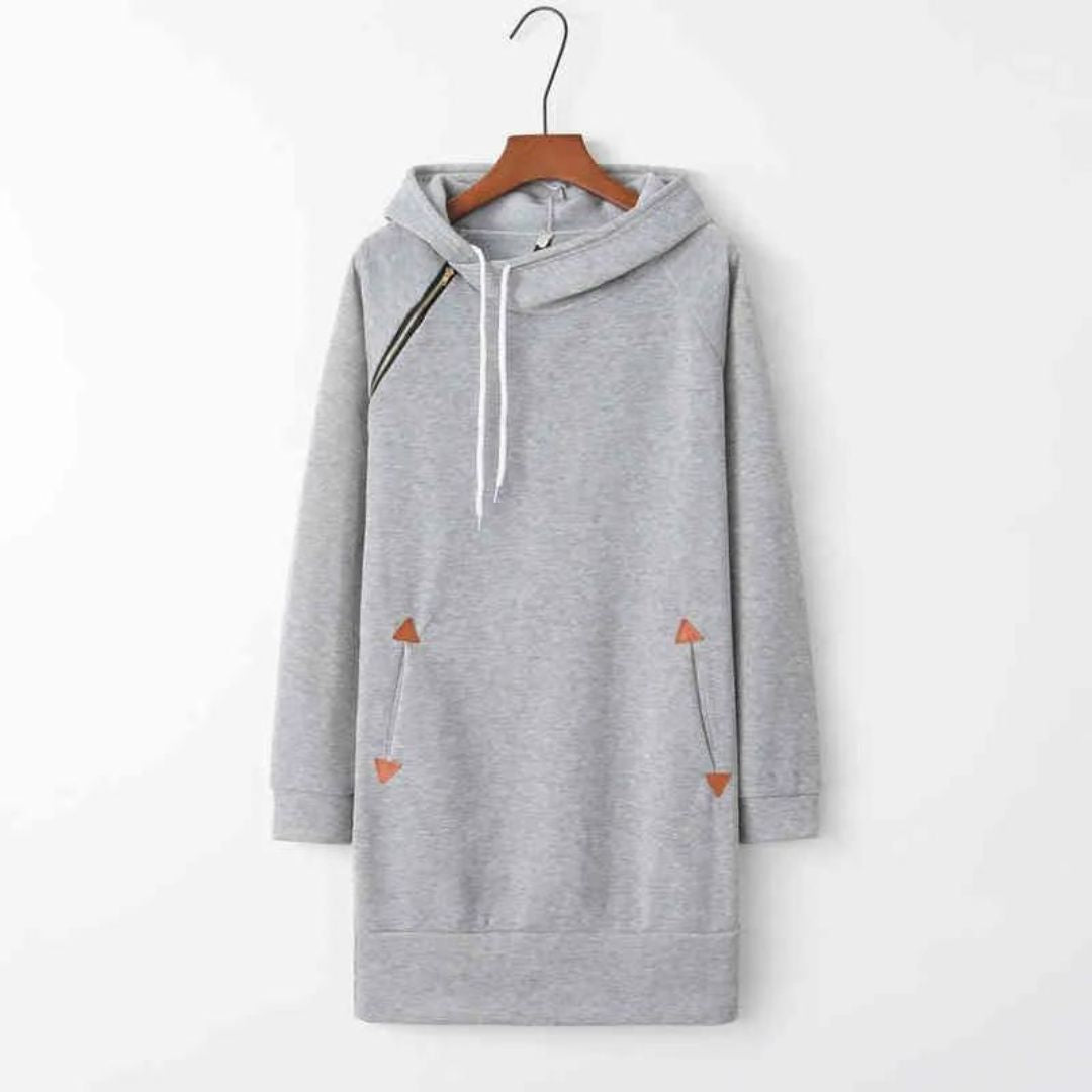 Casual hoodie sweat dress with pockets