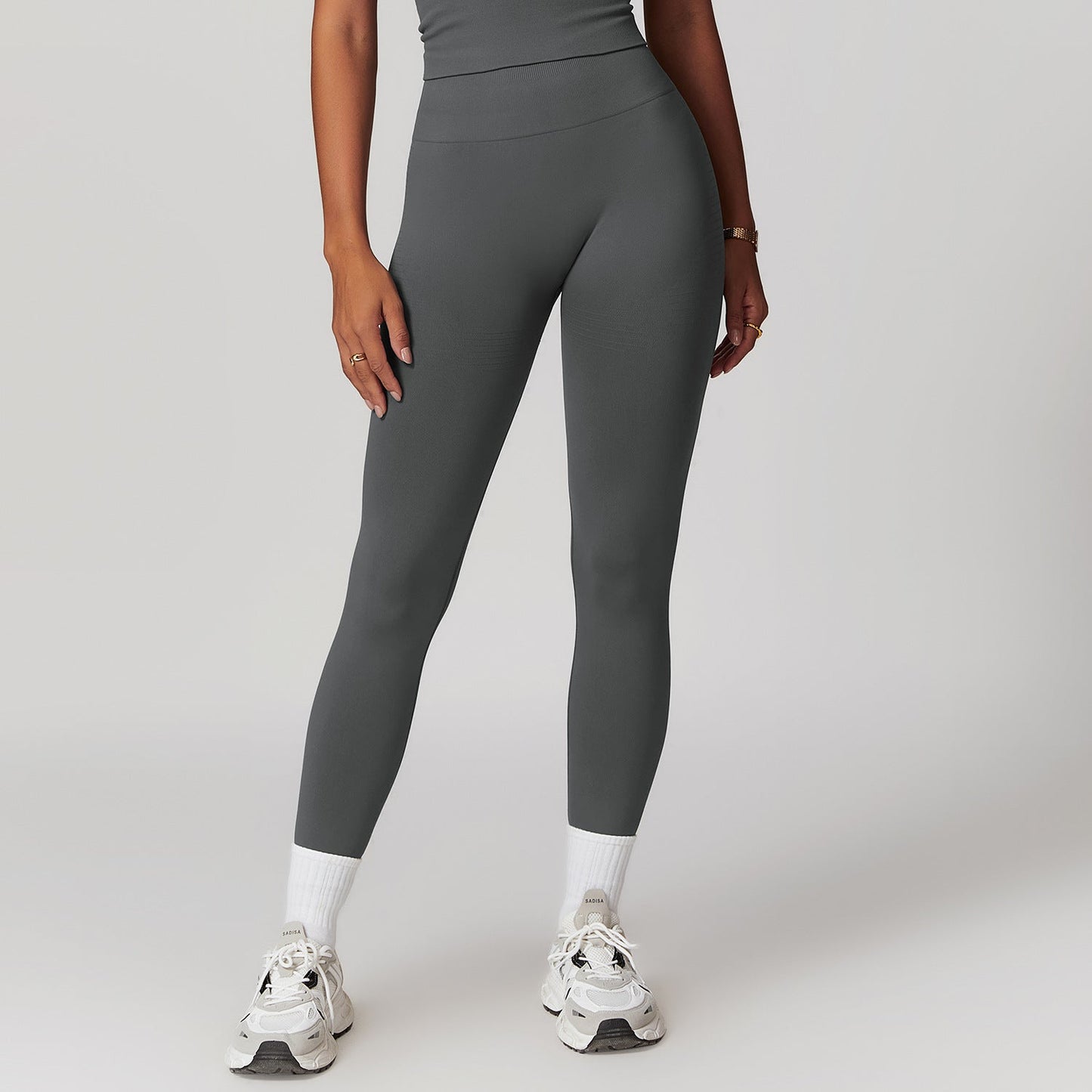 Jess Mode | Cool Fitness Ribbed High Waist Yoga Pants