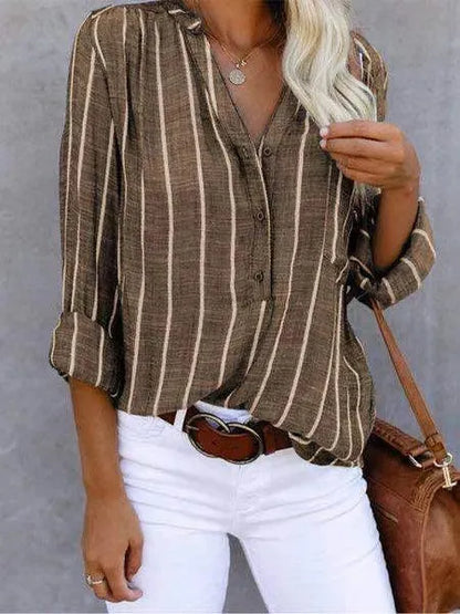 Blouse - Striped - High Quality Materials - Perfect for Spring