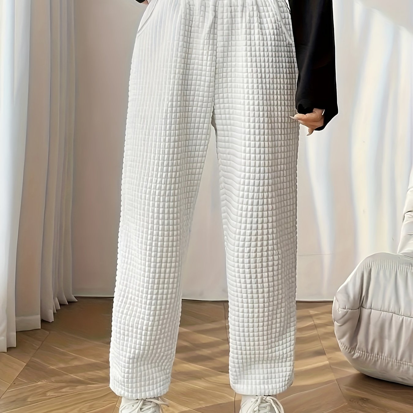 Emma | Casual waffle-knit women's sweatpants