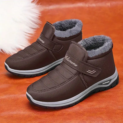 Casual Winter Ankle Boots for Women with Velcro Closure