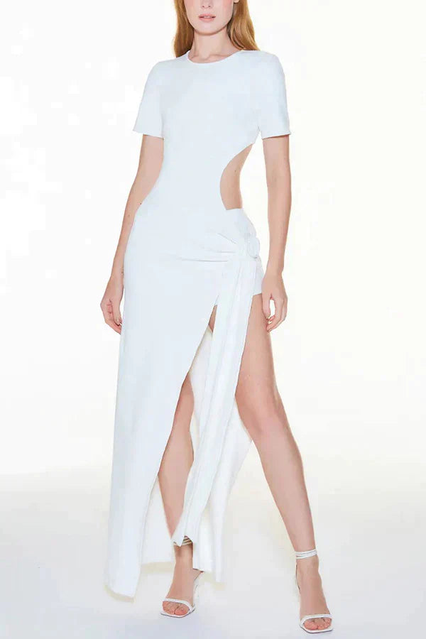 Adelaide - Maxi dress with cut-out waist and slit straps