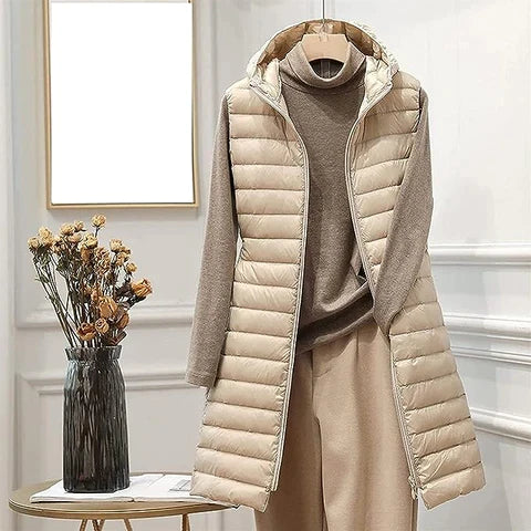 Sleeveless elegance - sleeveless long coat