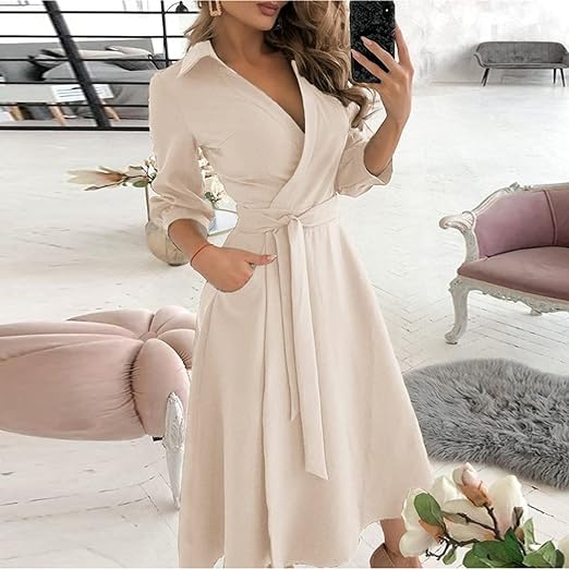 Eleanor - Fashionable long sleeve dress