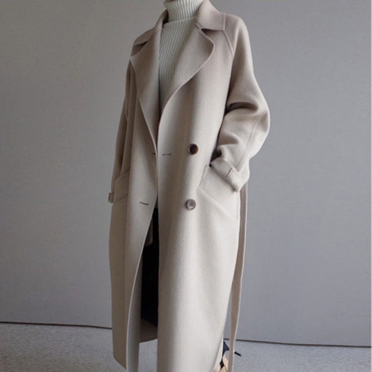 Long wool coat for women