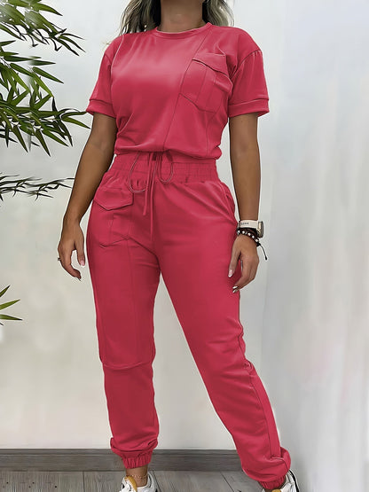 Jess-Mode - Casual fall two-piece jogger and top set for women