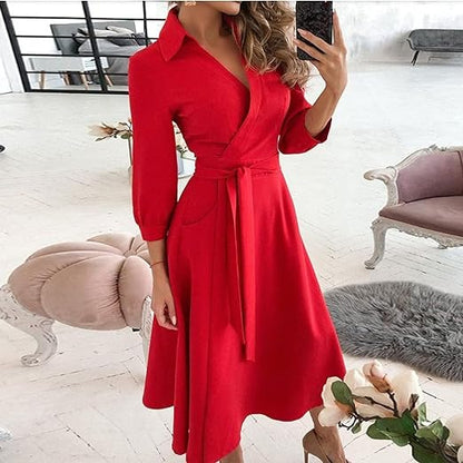 Eleanor - Fashionable long sleeve dress