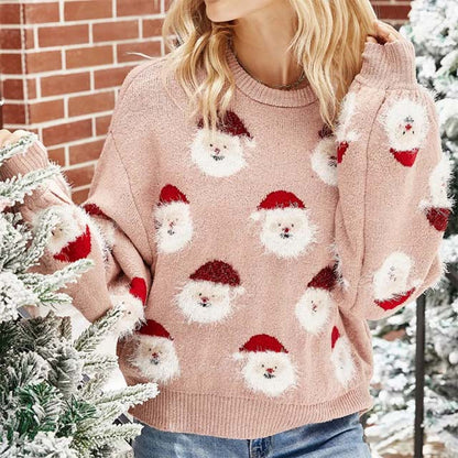 Xenah Sweater | Casual Santa Claus Pattern Sweater