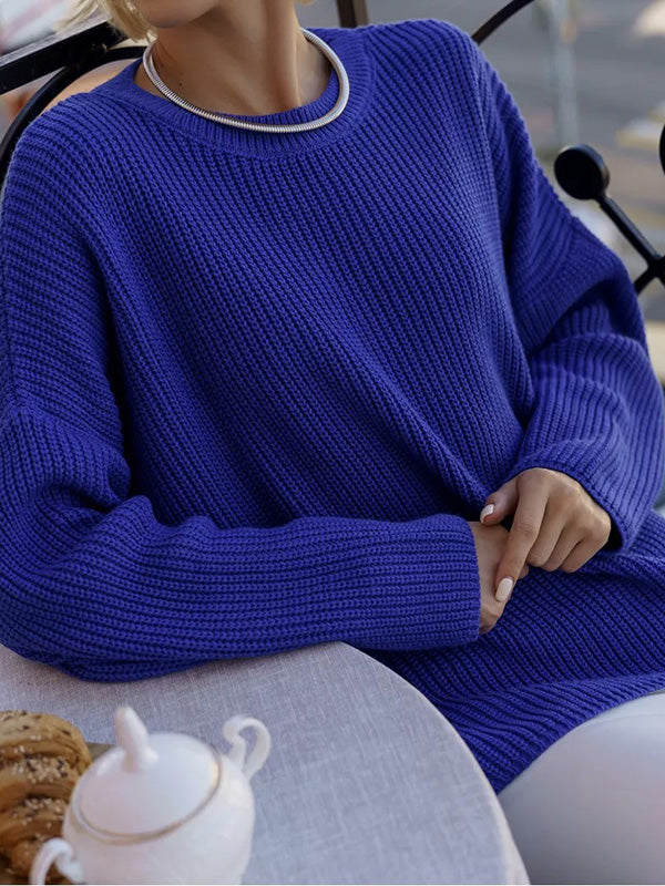 Alejandra | Simple oversized loose warm jumper