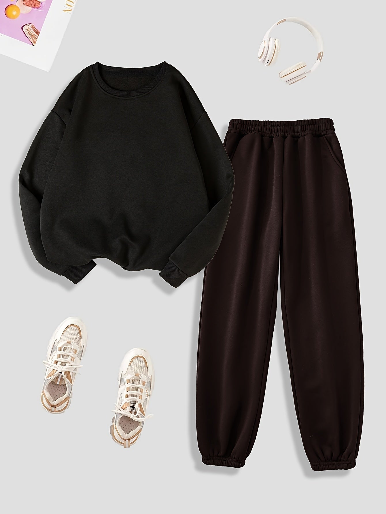 Jess | Plush lined long sleeve sweater & tracksuit set - Ideal for fall/winter