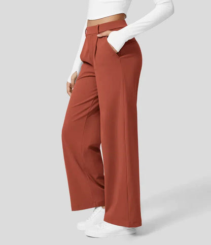 Seraphine - High-waisted stretch pants with straight leg