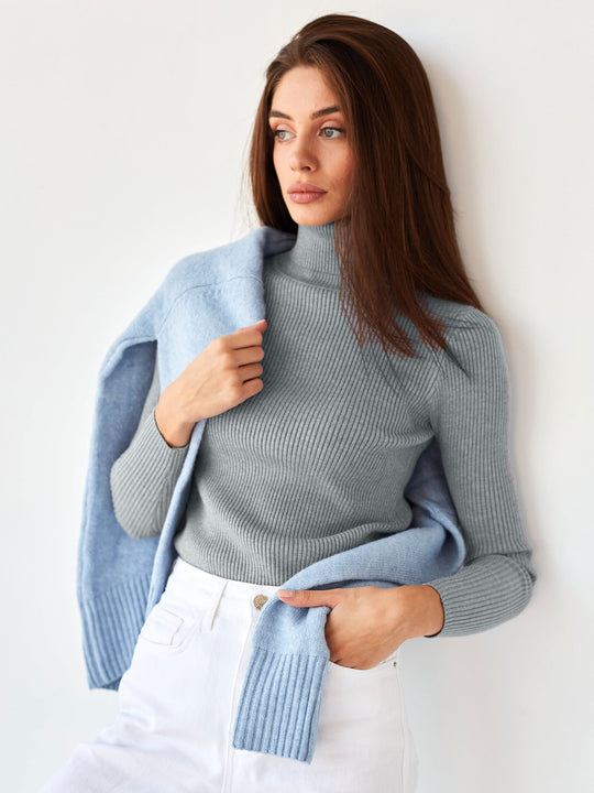 Women's turtleneck sweater - Autumn essentials and elegance