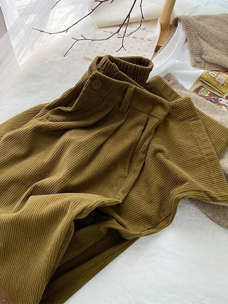 Fien | Retro high-waisted corduroy pants for women