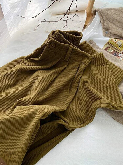 Fien | Retro high-waisted corduroy pants for women