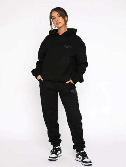 Ladies tracksuit jogging hoodie set