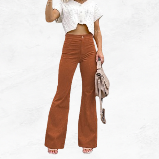 Clara - Orange flared pants