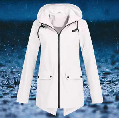 - Windproof raincoat with hood