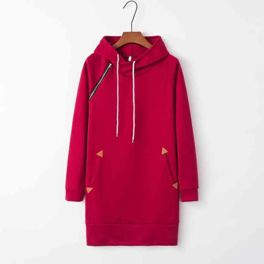 Casual hoodie sweat dress with pockets