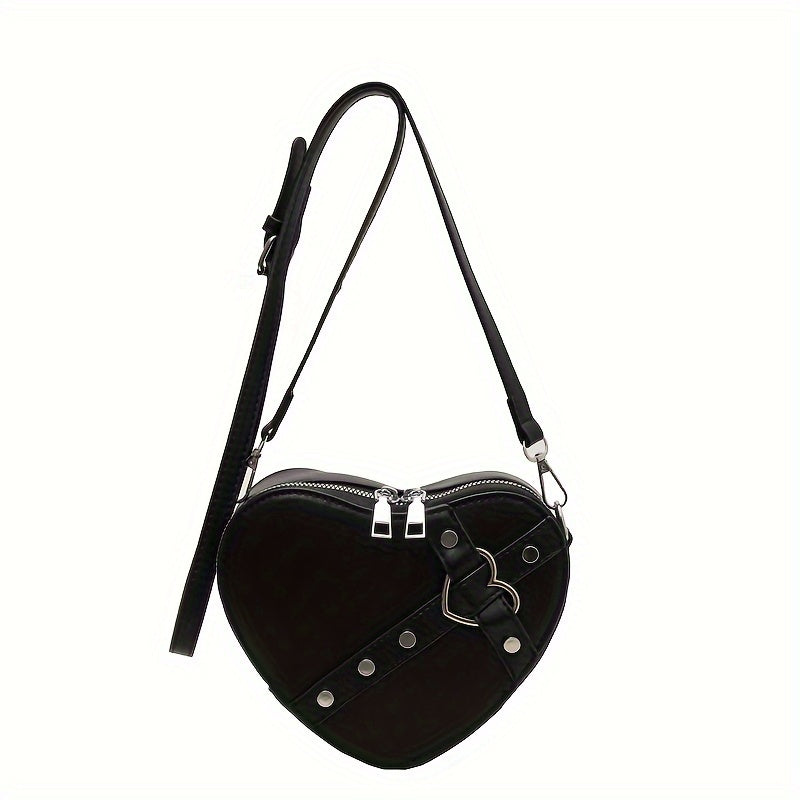 Nina | Heart-shaped shoulder bag in solid color