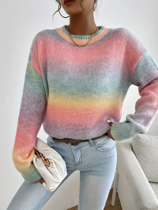 Emma - Colorful and Stylish Fall Ombre Sweater for Women