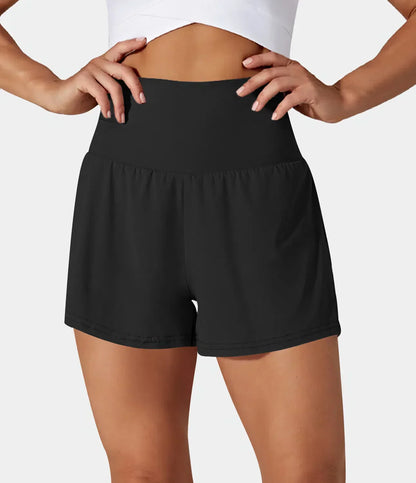 2 In 1 Yoga Shorts With High Waist