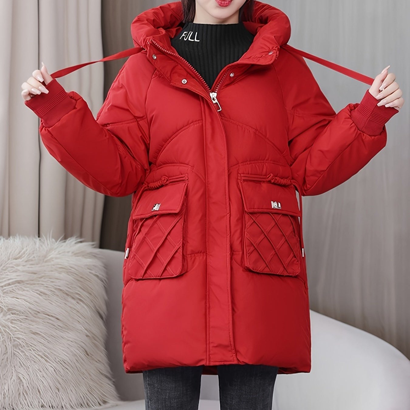 Warm oversized winter jacket with down filling for women | Ideal for autumn/winter