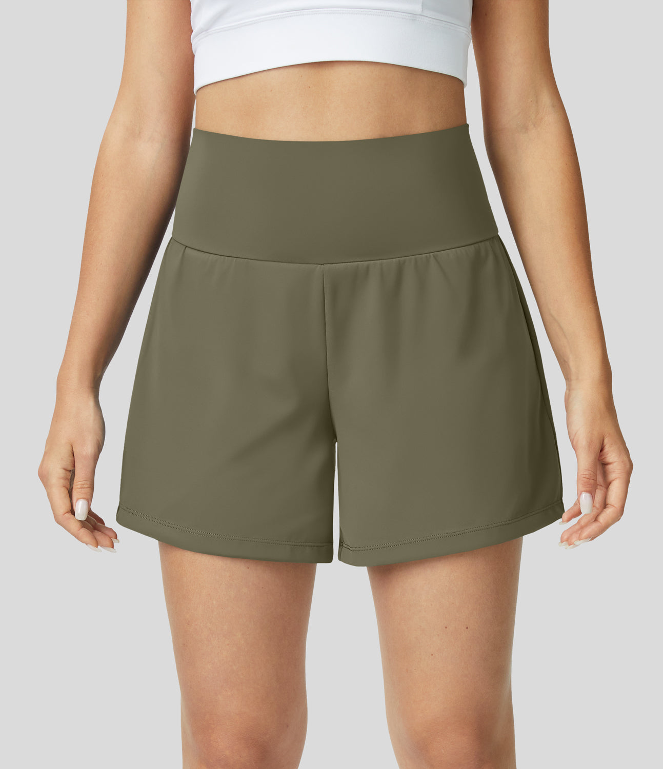 2 In 1 Yoga Shorts With High Waist