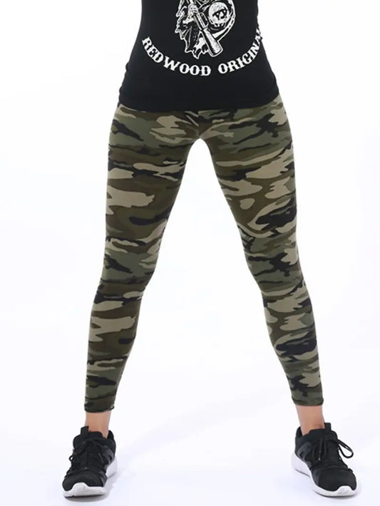 - casual camouflage leggings with high waist