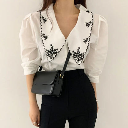 Chery - Woman Elegant Embroidered Blouse