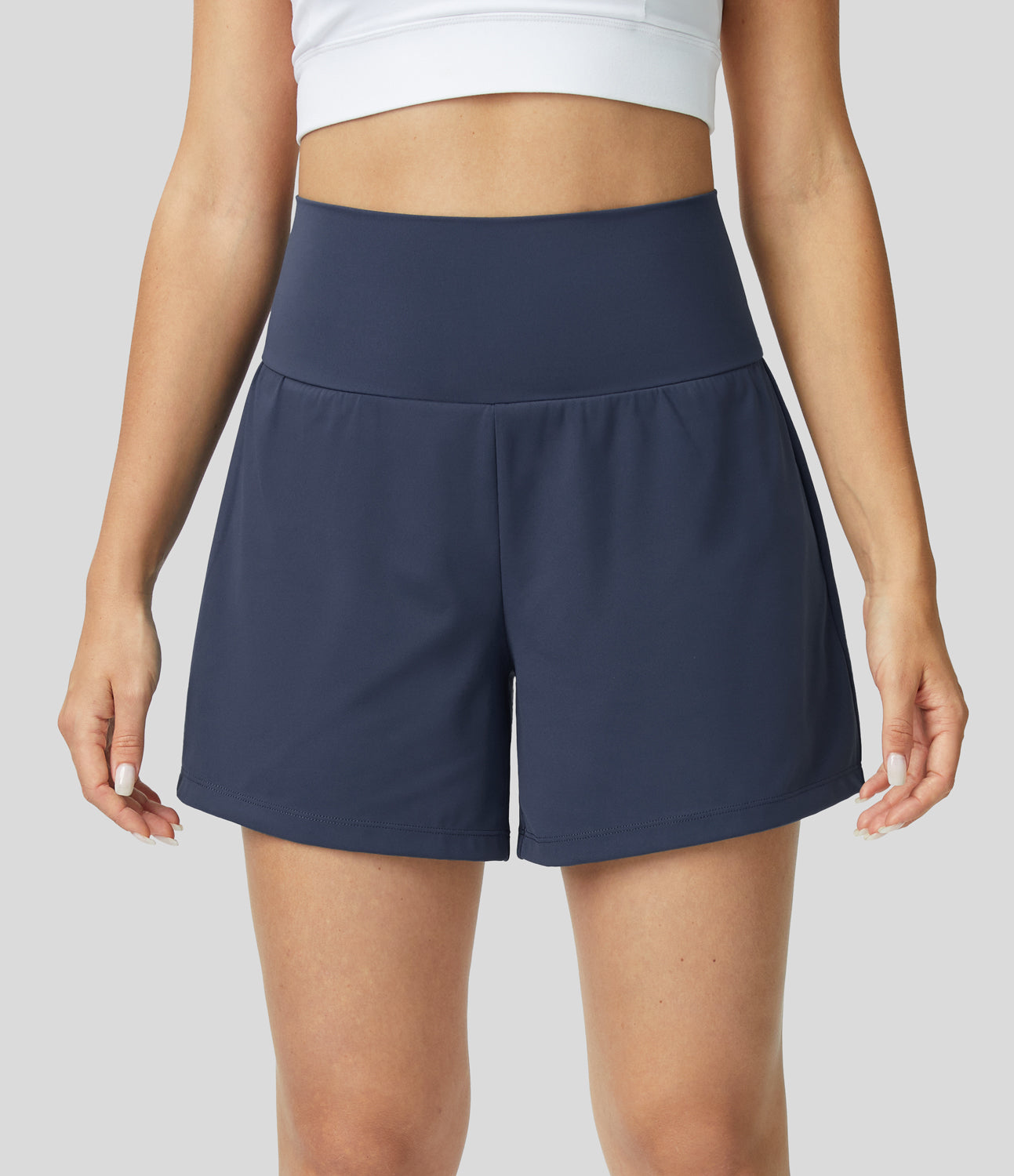 2 In 1 Yoga Shorts With High Waist