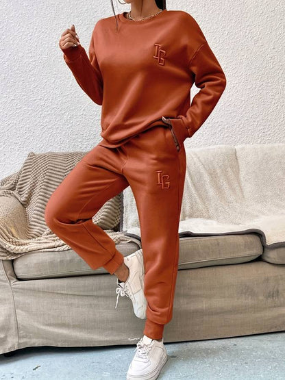 Jess-Mode - Stylish and comfortable sweater and pants set for fall for women