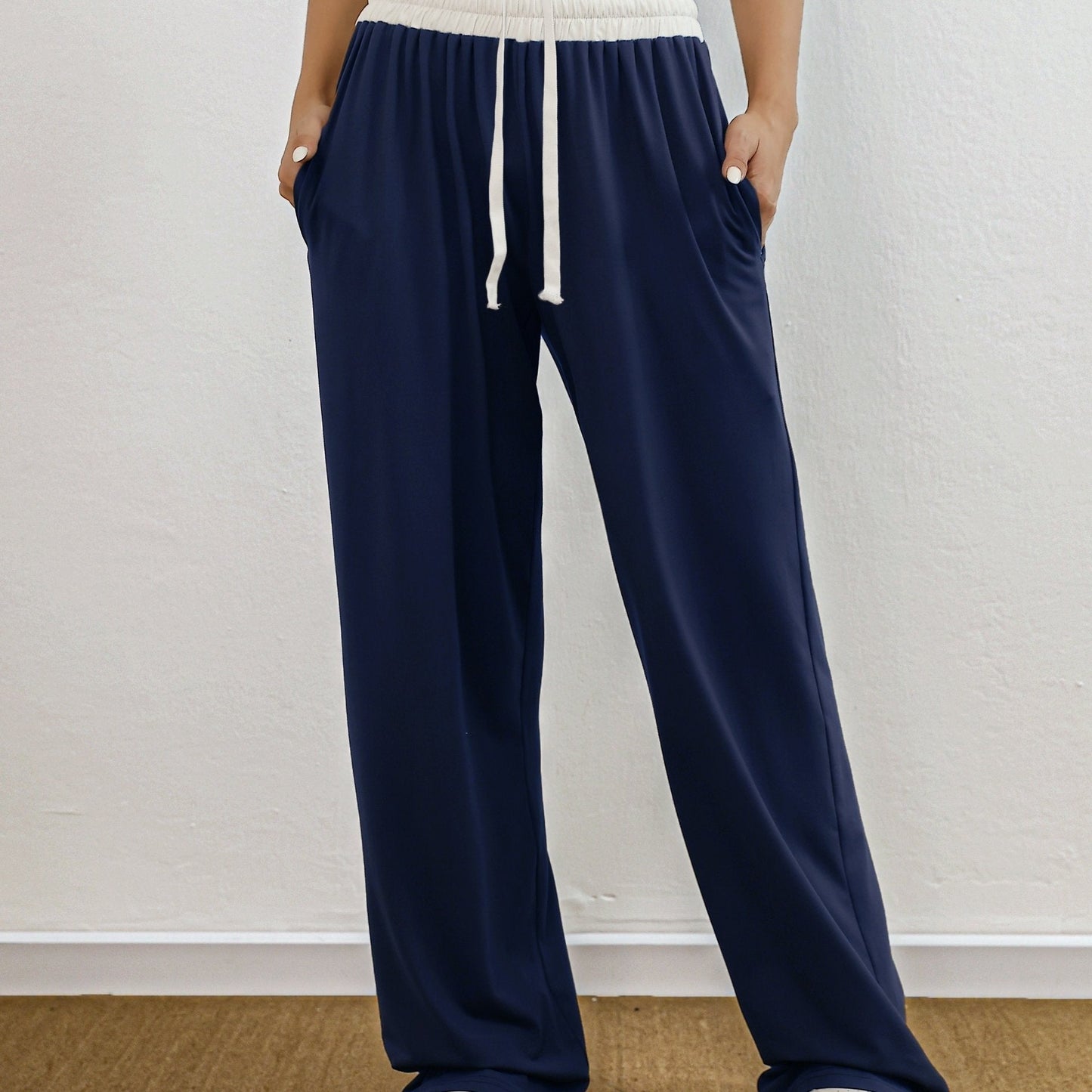 Nina | High stretch color block track pants with pockets