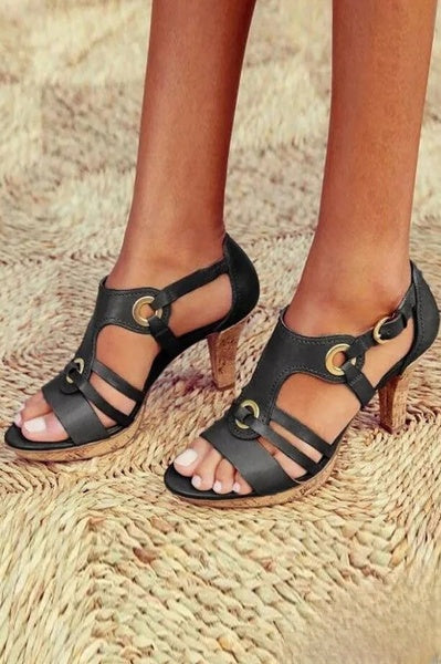 Mariana - Hollow-heel sandals with multiple straps