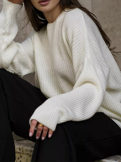 Alejandra | Simple oversized loose warm jumper