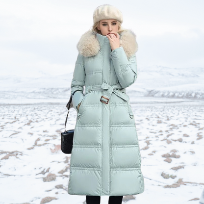 Women's Winter coat with faux fur collar