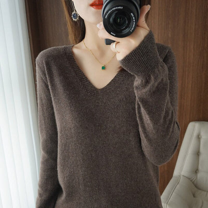 Halcyon | Ladies warm sweater | V-neck