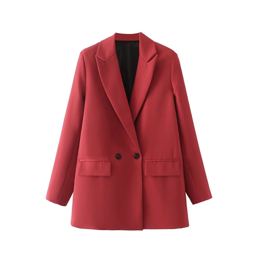 Double-button blazer for women