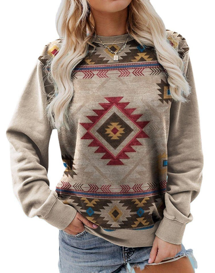 Stylish accent: sweater with an original print for bold appearances