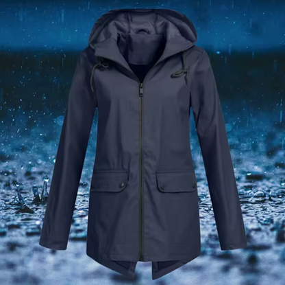 - Windproof raincoat with hood