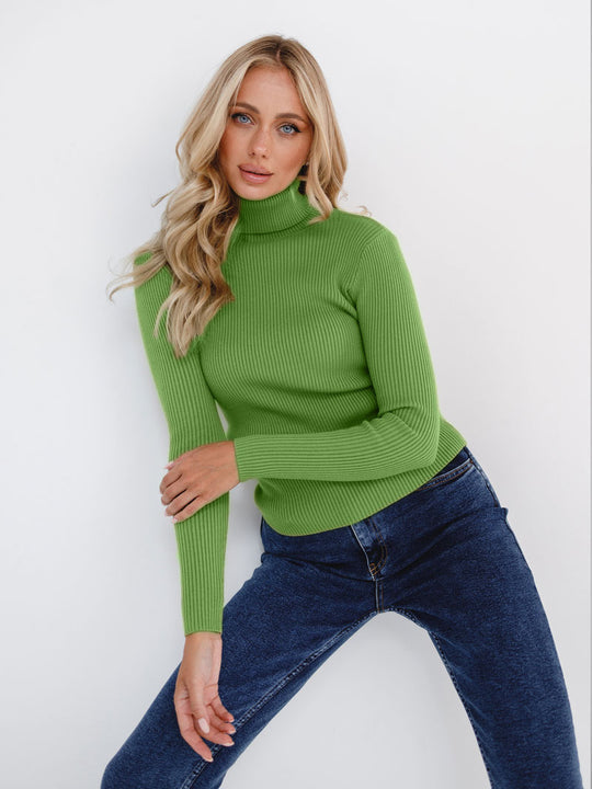 Women's turtleneck sweater - Autumn essentials and elegance