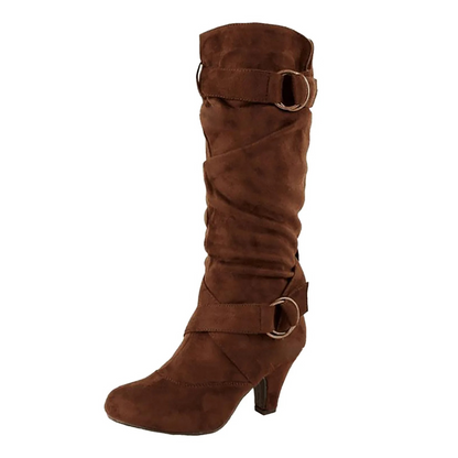 High buckle boots for women - Madle