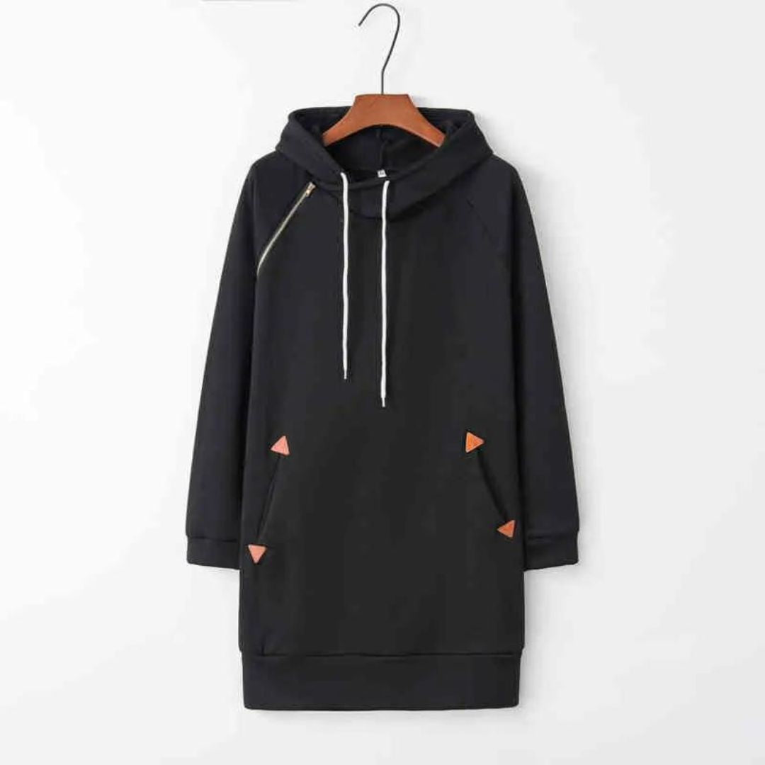 Casual hoodie sweat dress with pockets