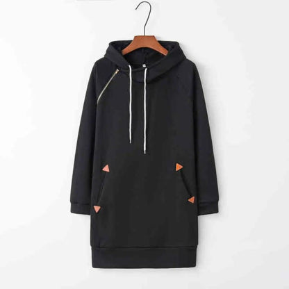 Casual hoodie sweat dress with pockets