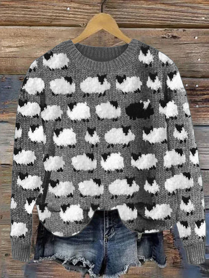 Printed sweater for women