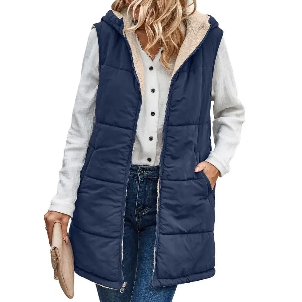 Women's vest with hood