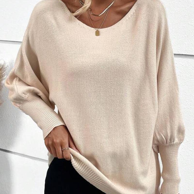 Zoe - Elegant and Loose Apricot Women's Sweater