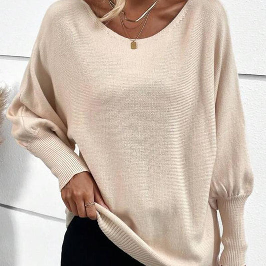 Zoe - Elegant and Loose Apricot Women's Sweater