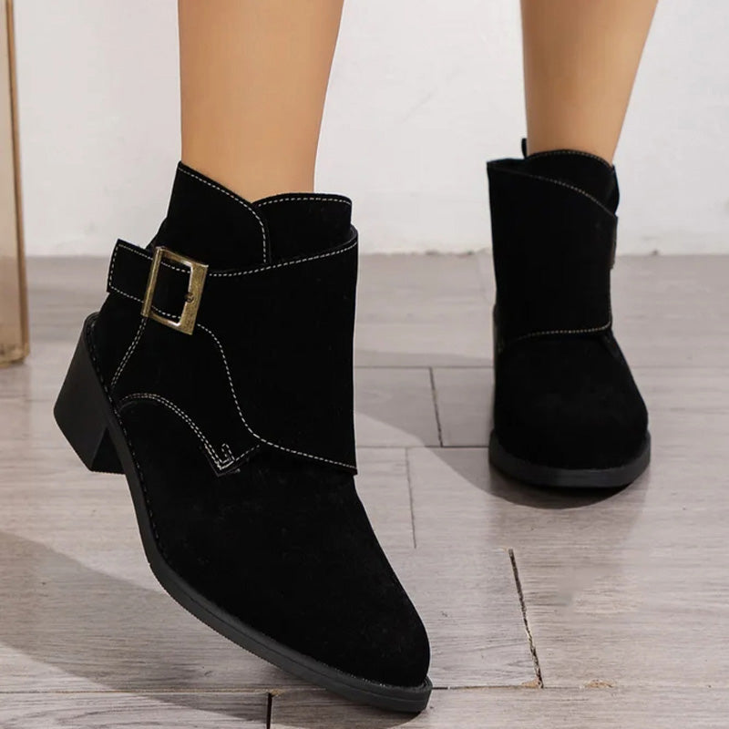 Vintage thick-heeled boots - Richeza