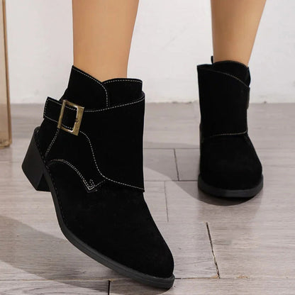 Vintage thick-heeled boots - Richeza