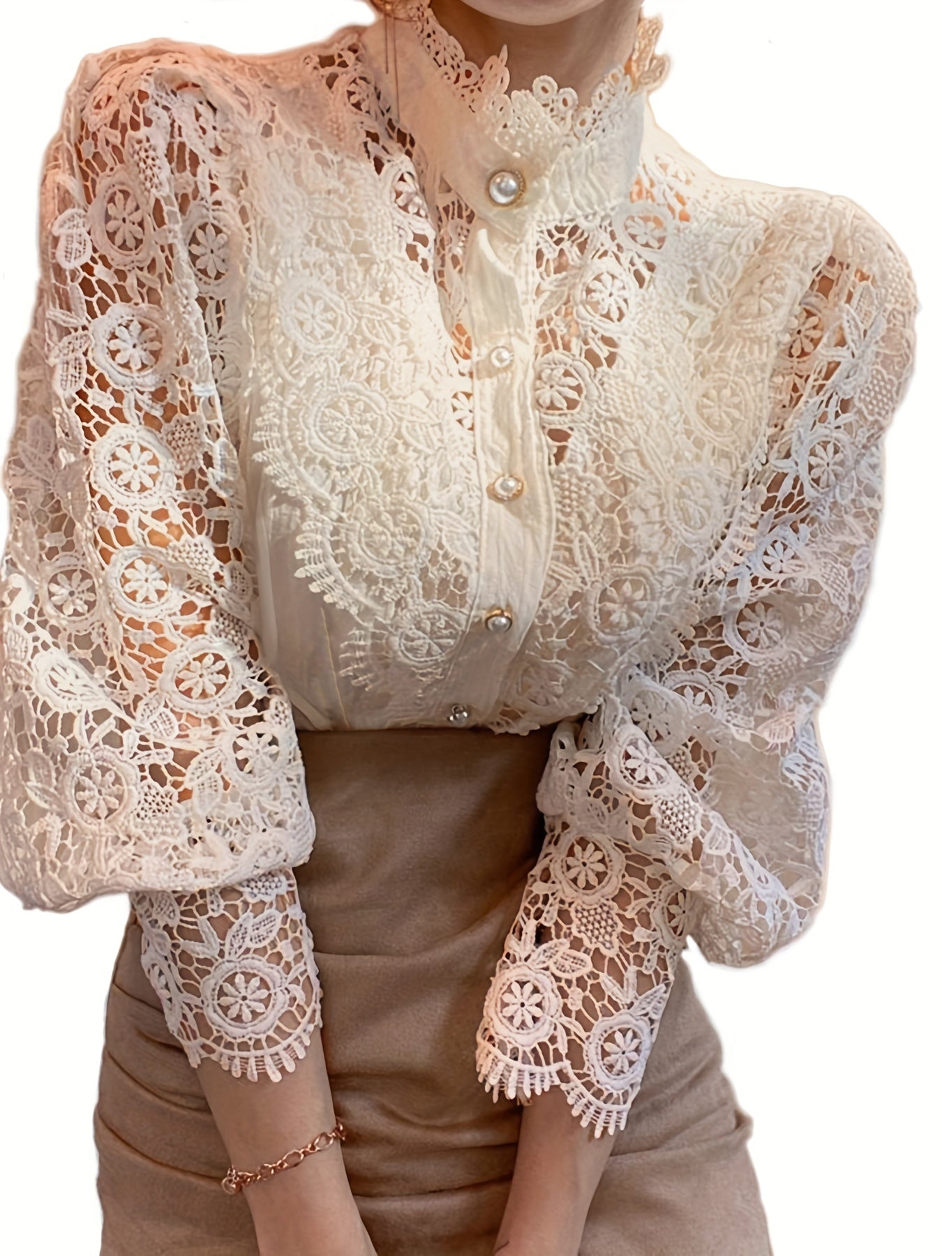 Liesbeth Blouse | Long Sleeve Lace Blouse